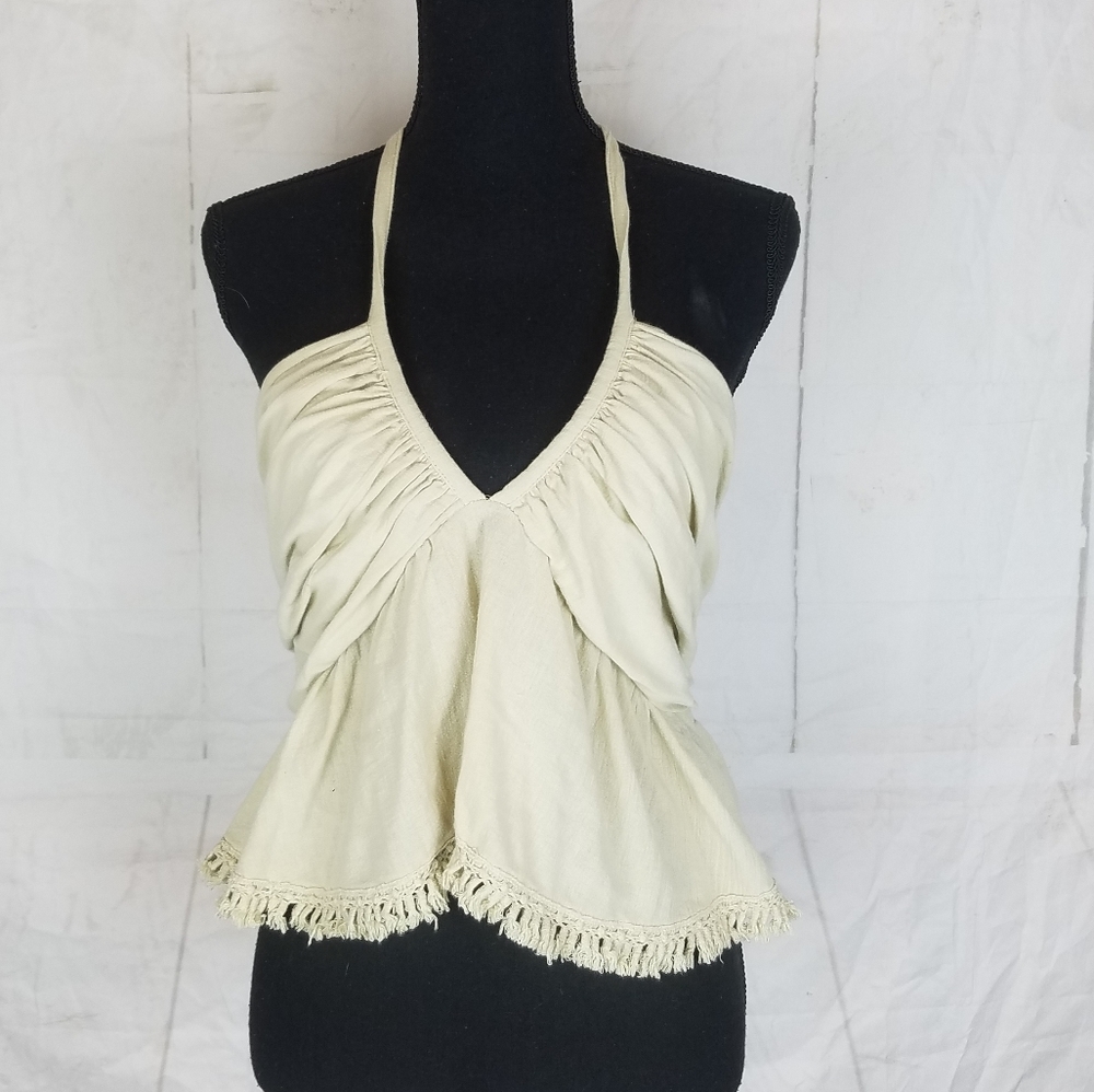 Free People tan halter top